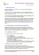 Online ordering Troubleshooting