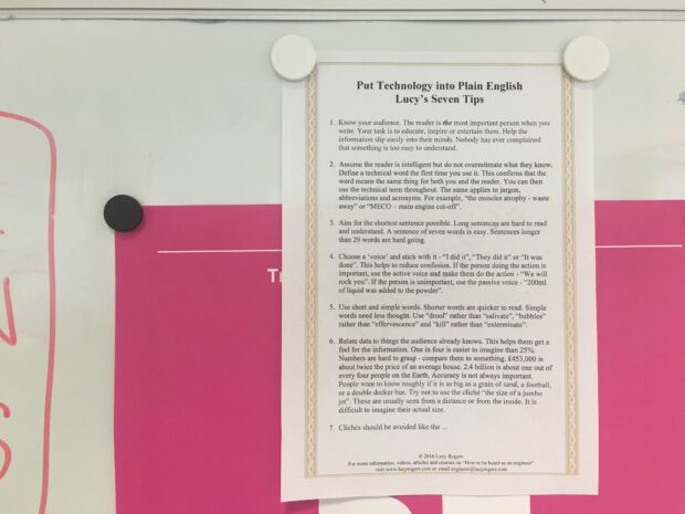 Dr Lucy Rogers' tips for writing in plain english