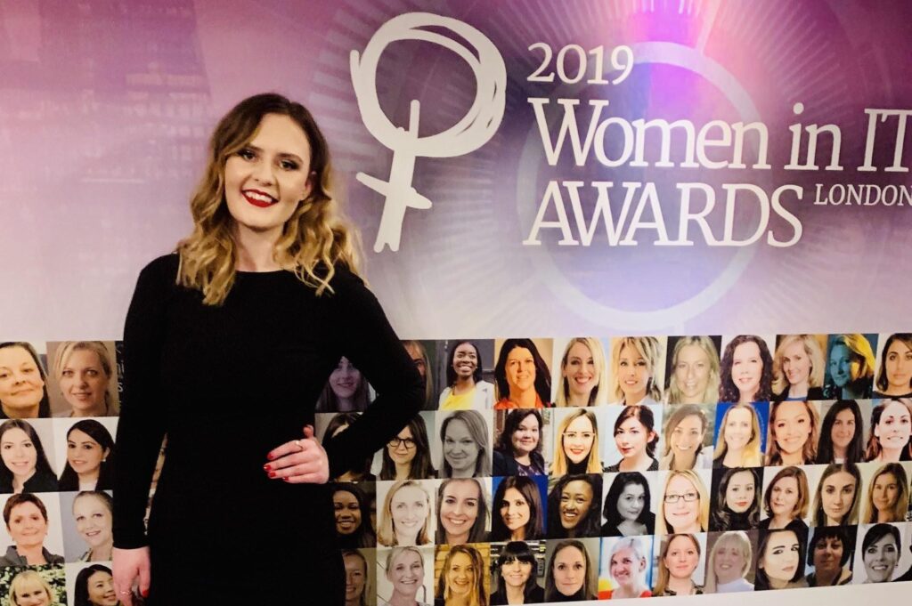 Rosie Woodhead at the Women In IT Awards finals night