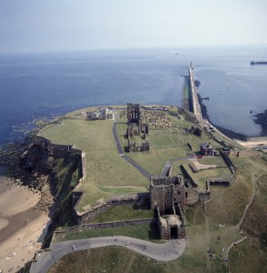 Aerial view of Tynemouth Castle and Priory, looking out to the North Sea. K920310 © Skyscan Balloon Photography. Source: English Heritage