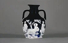 portland vase white relief figures on a black background
