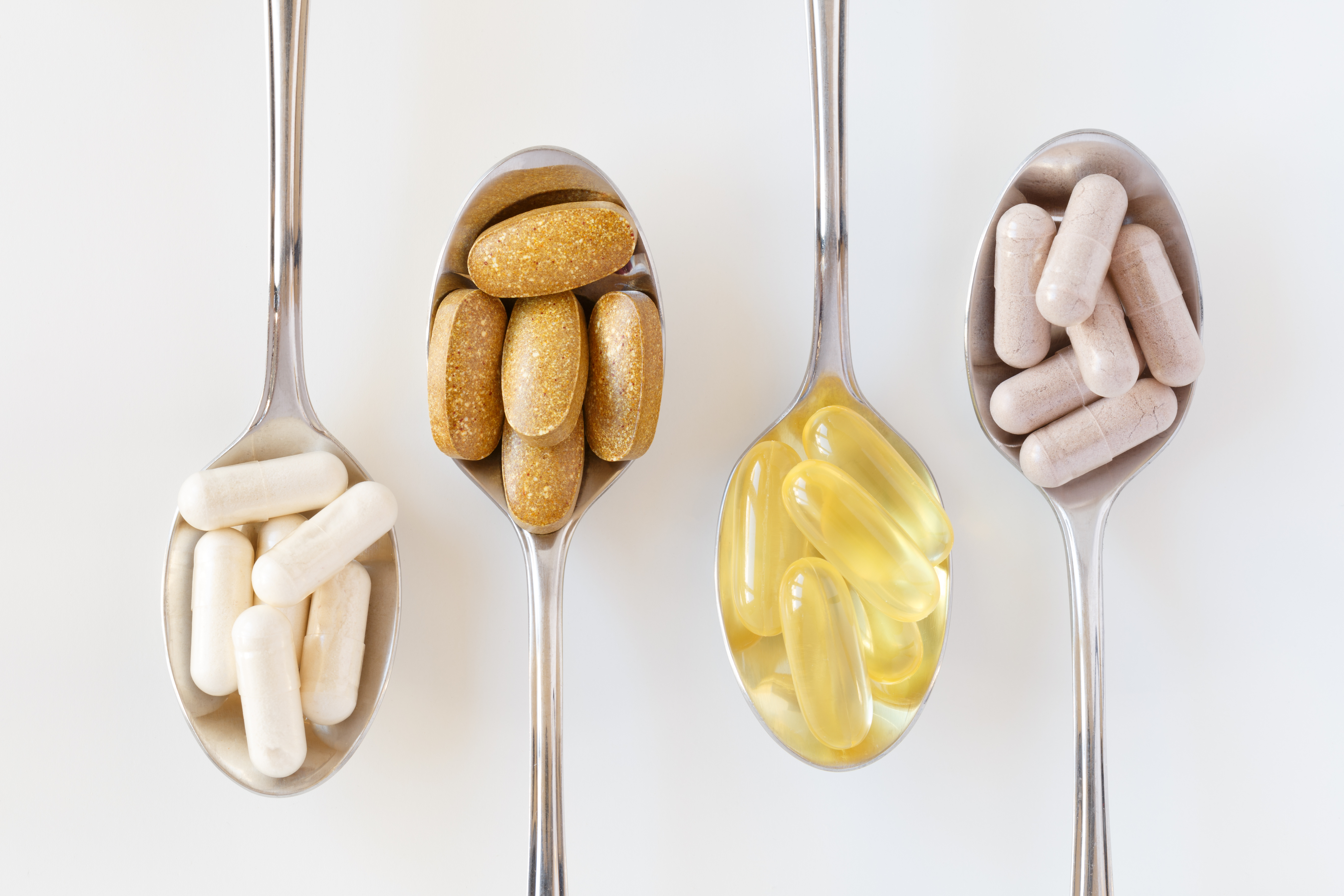 Picture of medications on metal spoons