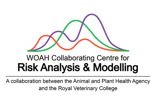 WOAH Collaborating Centre for Risk Analysis and Modelling logo. A collaboration between the Animal and Plant Health Agency and the Royal Veterinary College.