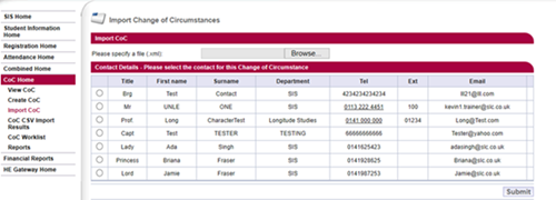 CoC CSV Import