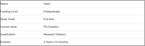 This image shows how the course duration is displayed once it has been saved.