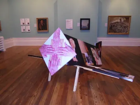 Spitfire sculpture in the exhibition.
