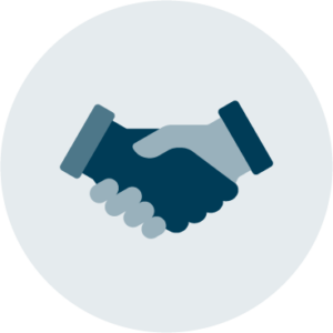A handshake icon
