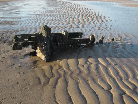 Wreck of post-medieval or early modern fishing vessel, Mablethorpe, 2007, first recorded 1997. Image courtesy of John Buglass.