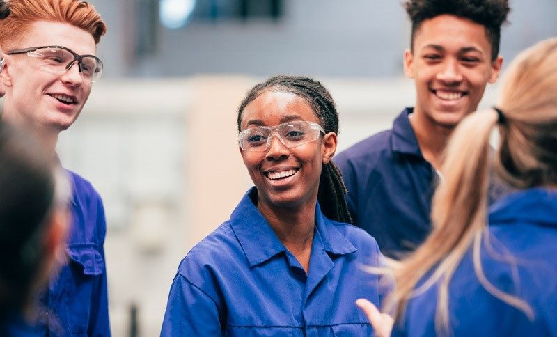 Scholars laughing