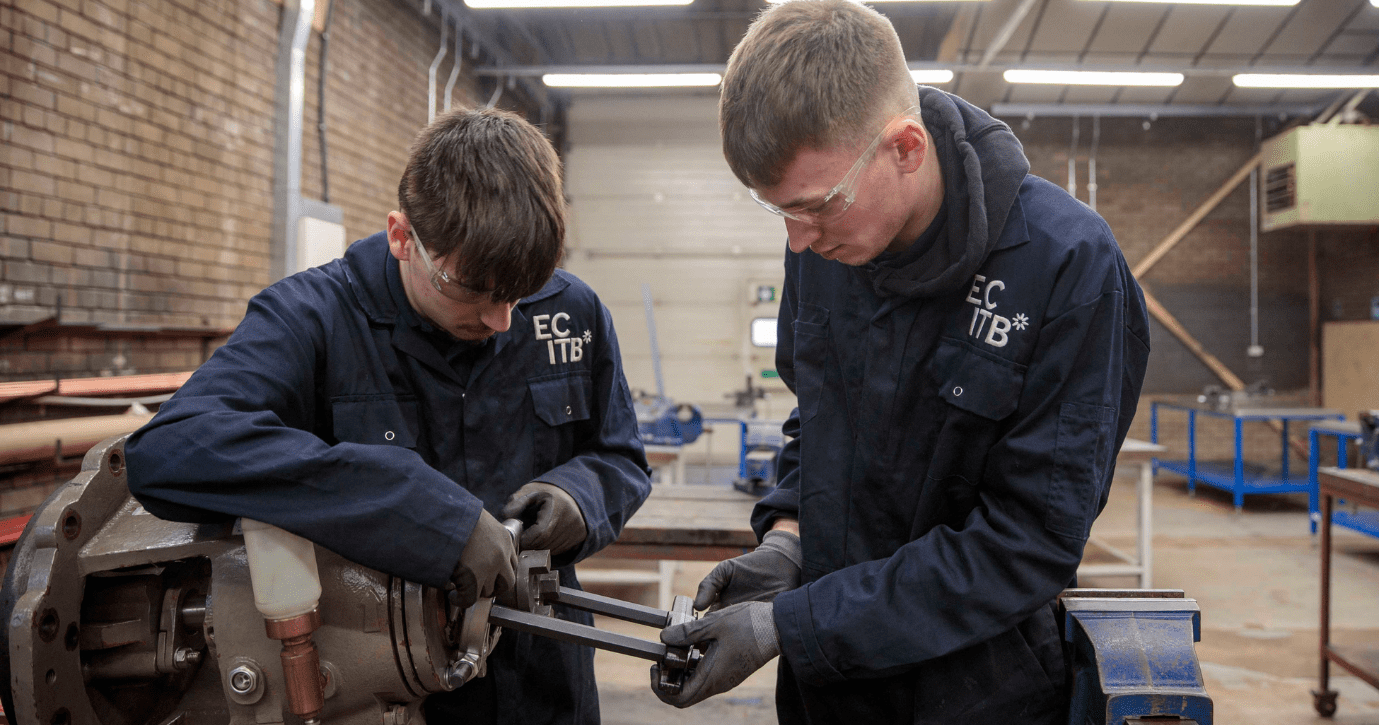 Two ECITB Scholars At North East Scotland College. Image courtesy of ECITB Scholars at North East Scotland College.