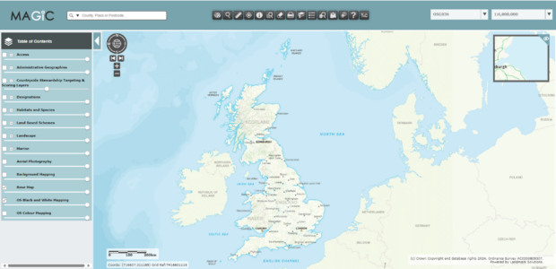 images show the old and new MAGIC Maps site to compare the changes.
