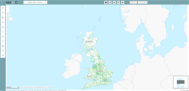images show the old and new MAGIC Maps site to compare the changes.