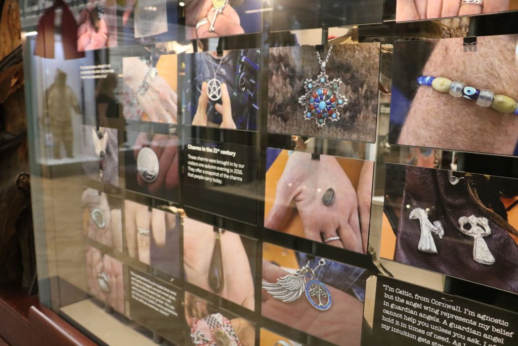 Photographic display of modern charms in the World Gallery