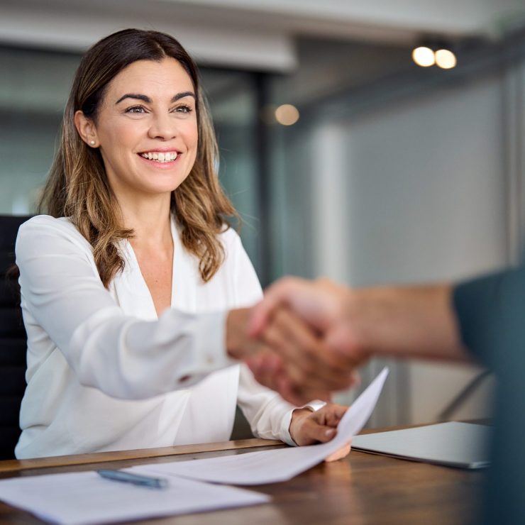 ECITB suppliers page - Business woman shaking hands