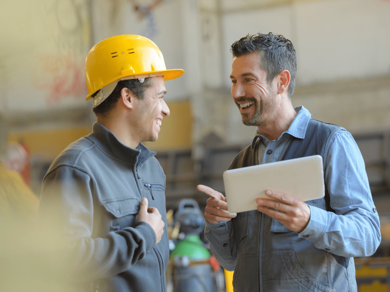 Image on ECITB training levy page showing workers in industry