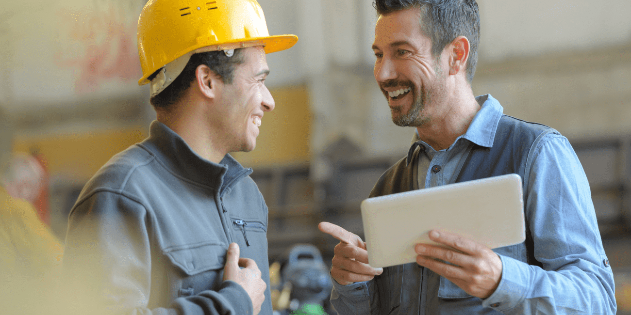 Image on ECITB training levy page showing workers in industry