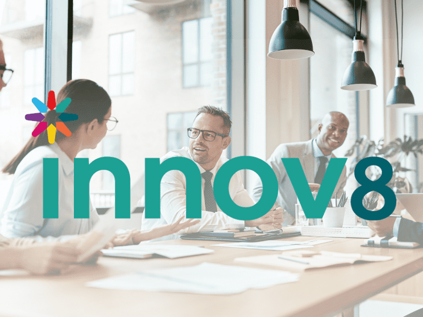 Innov8 Banner - people working at desk