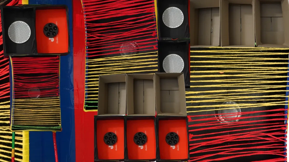 Recycled materials create a sound system