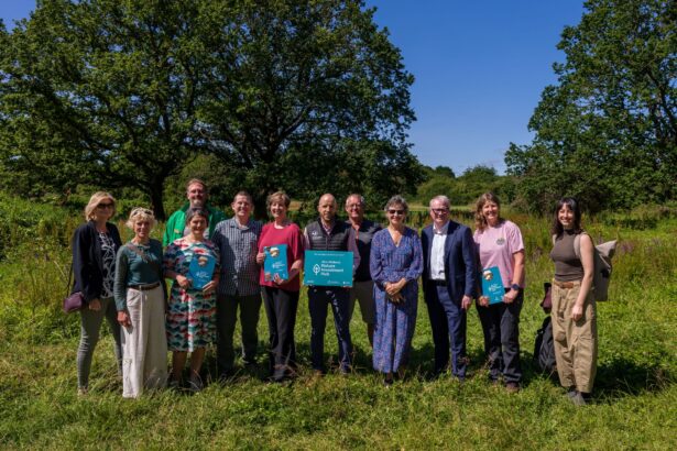 Mary Creagh CBE MP, Minister for Nature, with Mayor for the West Midlands, Richard Parker with representatives from West Midlands Combined Authority and Defra