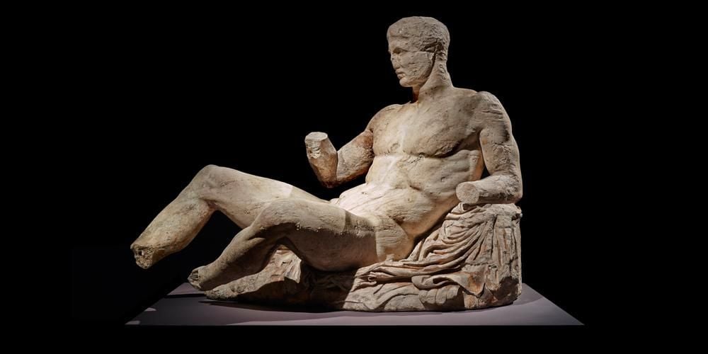 Figure of Dionysus, Parthenon sculpture, Greece