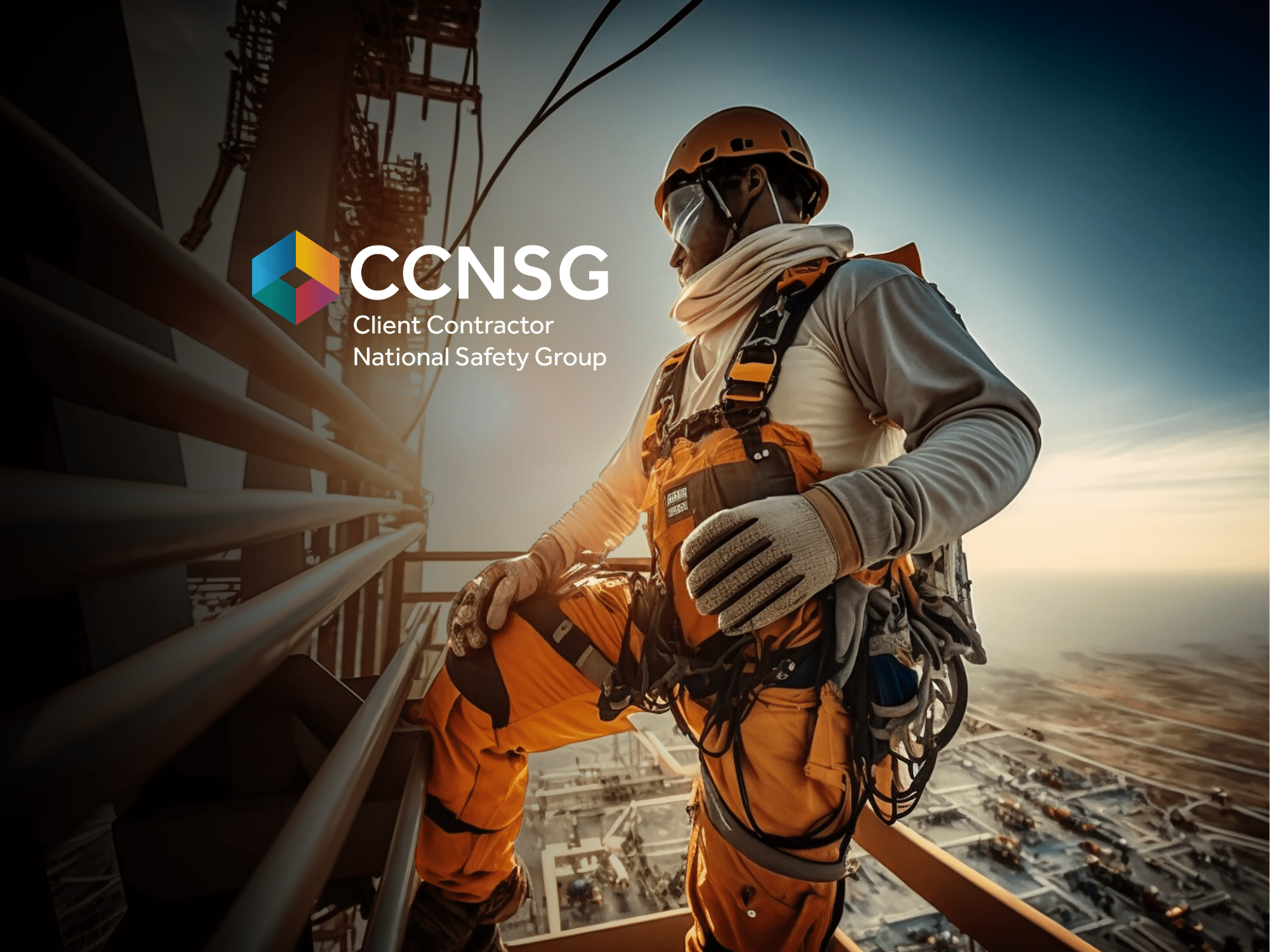 CCNSG Safety Passport logo and engineering construction worker