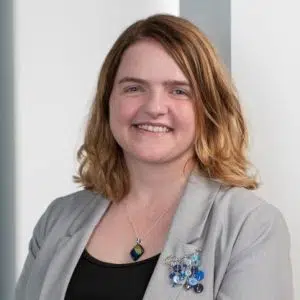 Professor Mairi Spowage smiling.