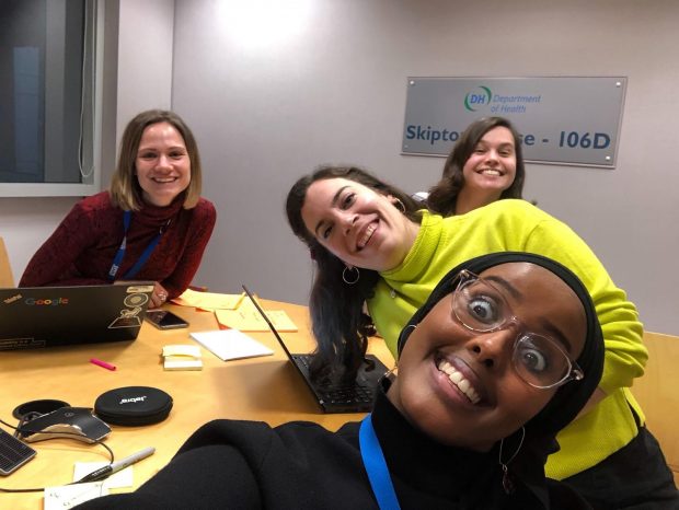 A photo of the NHSX team - four people.
