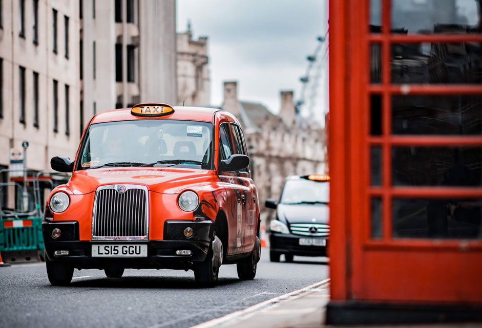 Taxi and phone box 