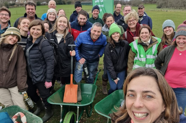 Volunteers at the tree planting day