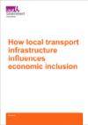 A white page with an orange title reading How local transport infrastructure influences economic inclusion