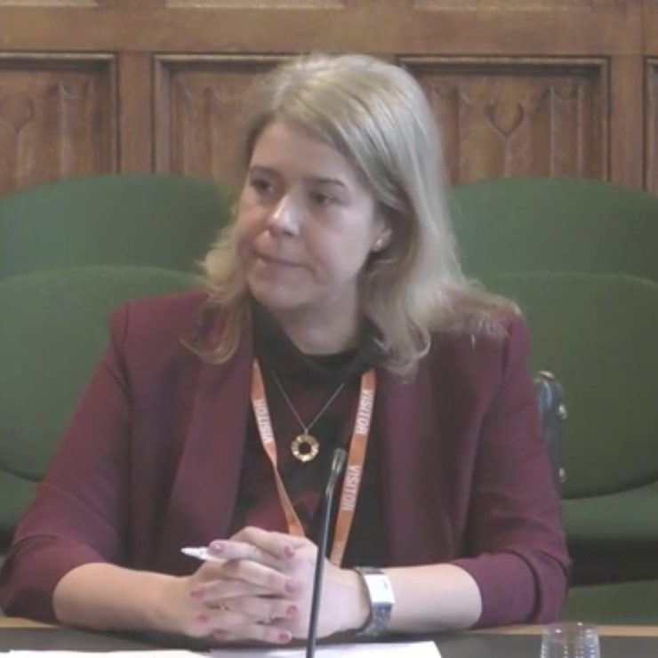 Lynsey Benson giving evidence at the Scottish Affairs Select Committee