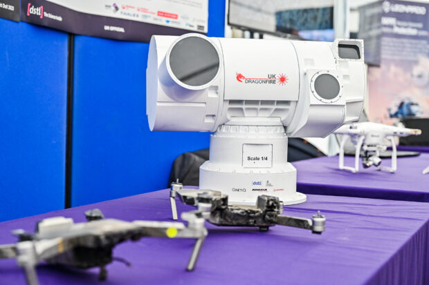 Designed as a Laser Directed Energy Weapon to demonstrate the potential for future weapons systems, using high powered laser beams to acquire, track, target and destroy relevant targets. A briefing took place at Wellington Barracks in London today (17 July 2023), showcasing the latest Science & Technology work underway within Defence. This formed part of the British Army Expo London 2023 (Army Expo), taking place on the 18th until the 20th of July. The three day event will demonstrate to an audience of invited guests the value the Army brings both at home and overseas and will highlight how its mobilisation and modernisation programme is progressing, as well as outlining its vision for the future.
