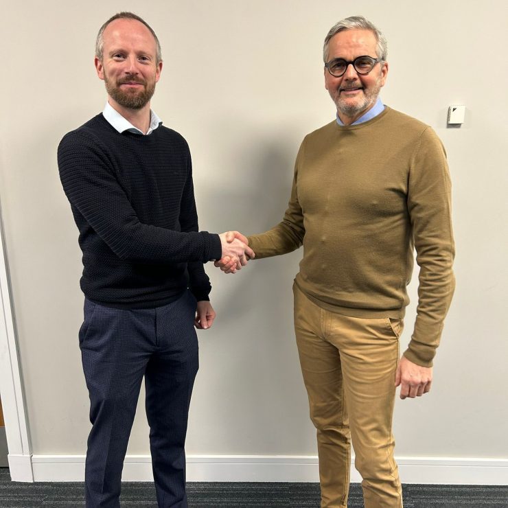 Mark Fotheringham (right) has passed the baton on to Robert Crofts (left) as new chair of the Project Management Steering Group