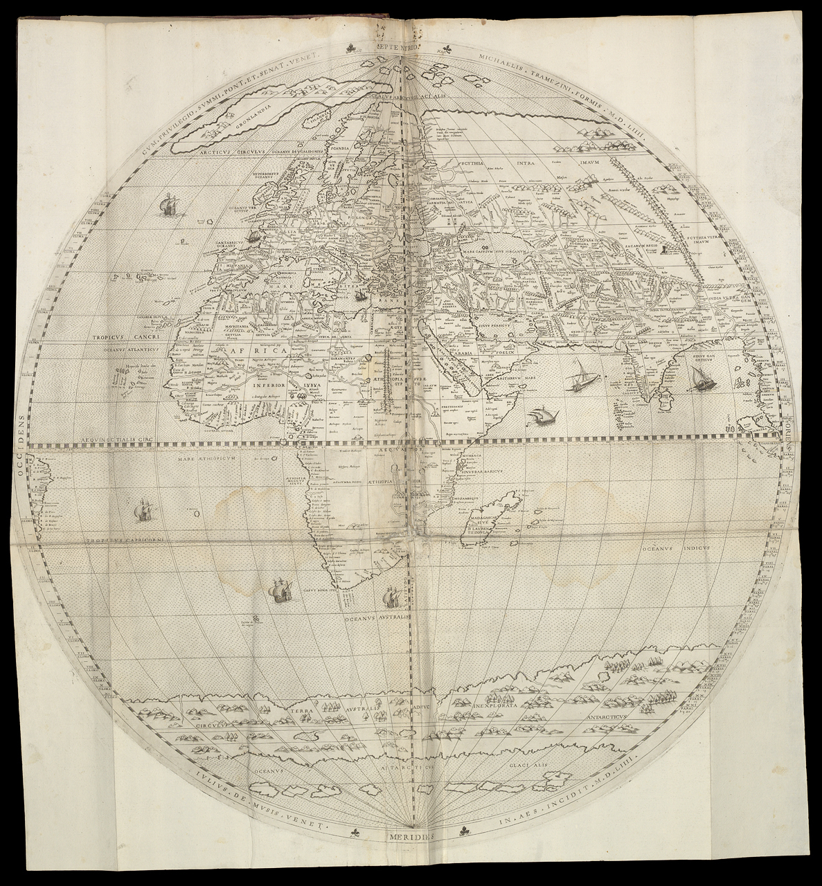 An image showing 'PBC3995(2); [World map in two hemispheres:1]'