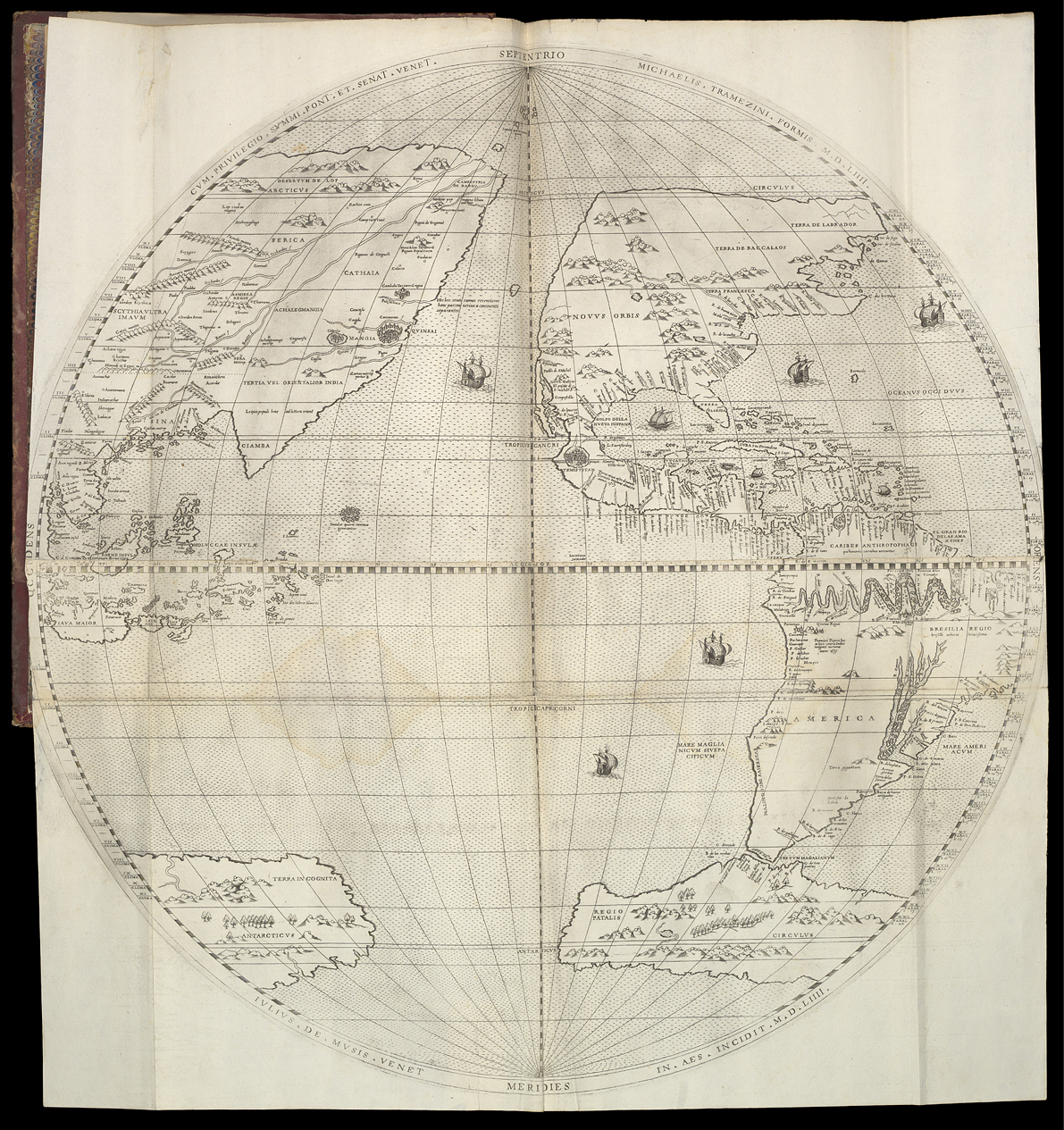 An image showing 'PBC3995(3); [World map in two hemispheres:2]'