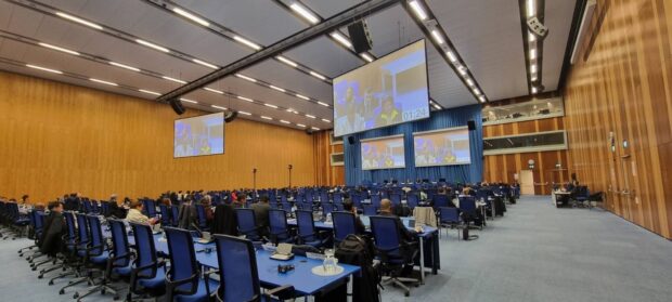 Photo of UNCOPUOS main session room.