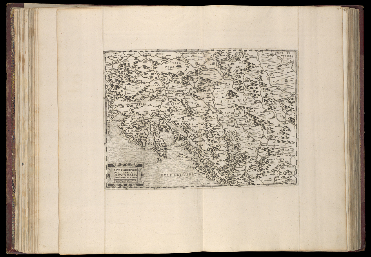 An image showing 'PBC3995(38); Nova descrittione dela Dalmattia et Crovatia'