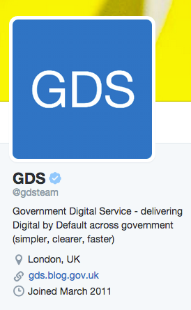 Image of the GDS Twitter information