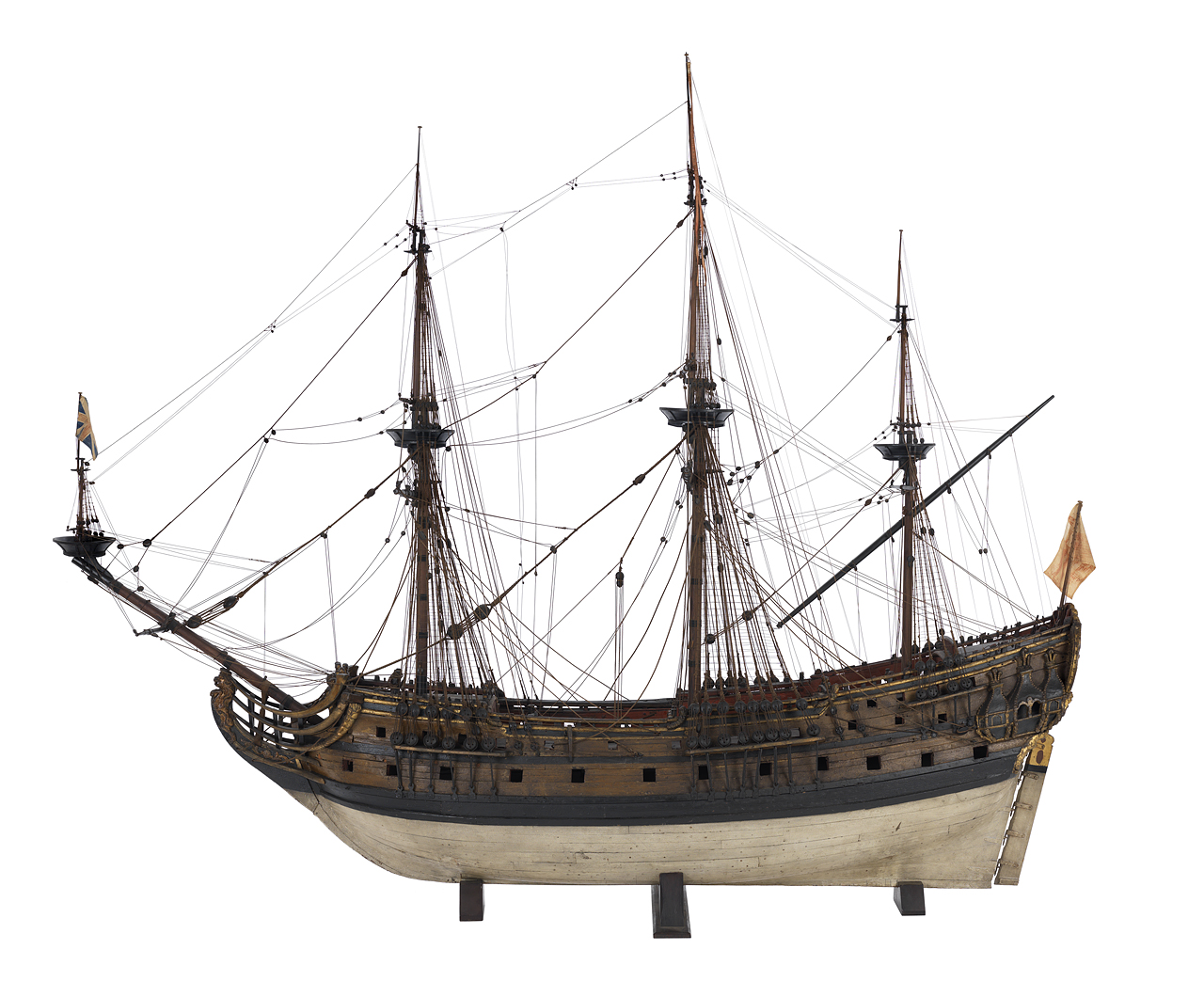 Ship of 50 guns c.1660 - port broadside