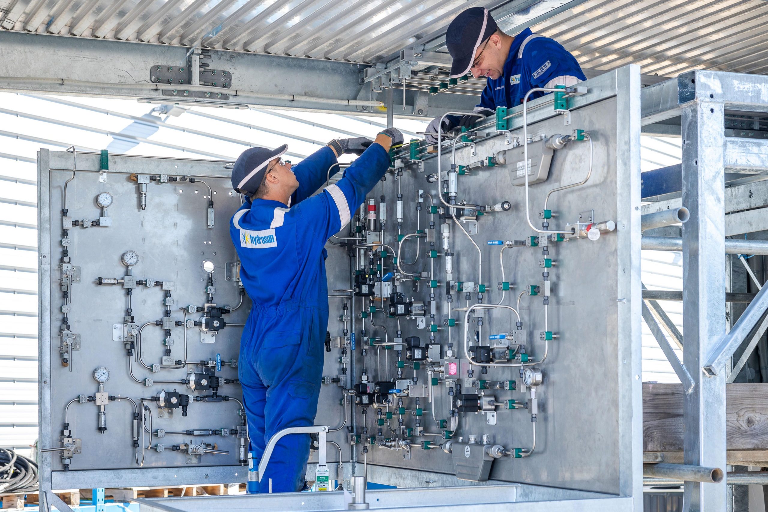 Hydrasun Technicians Working On Hydrogen Projects