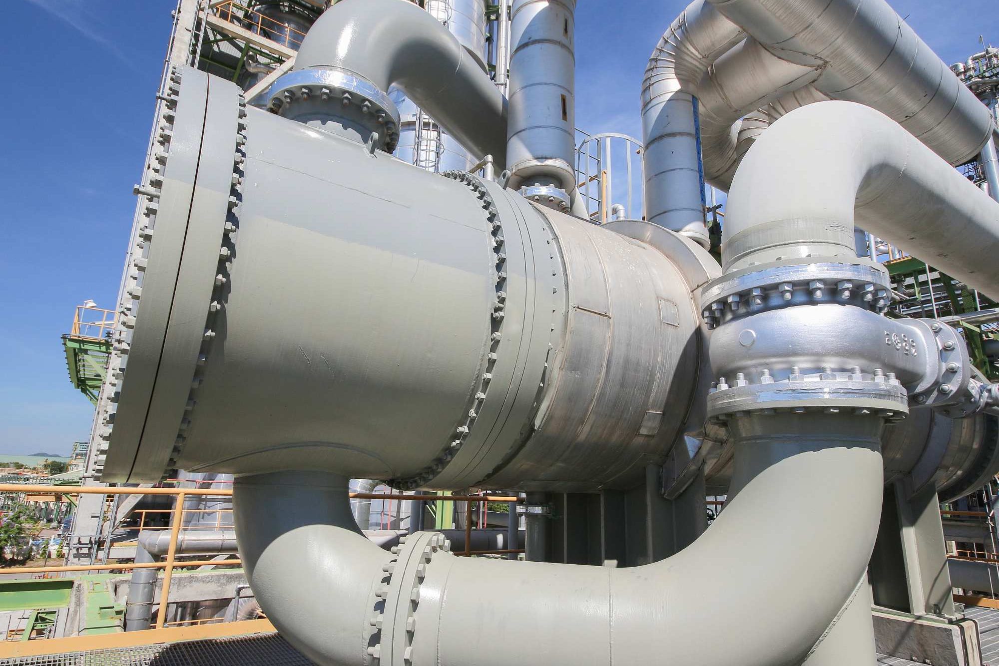 Grey Pipes Outside On Site