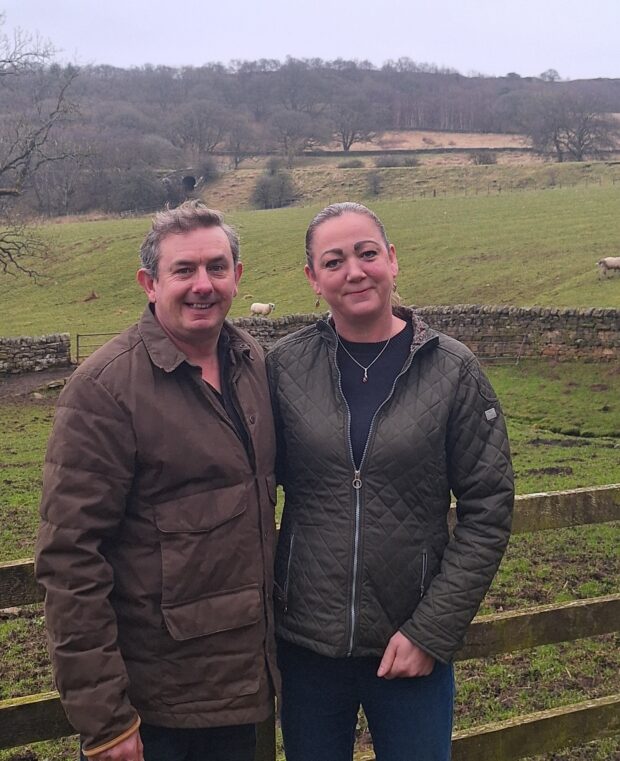 Dave and Annabel Stanners at their farm at Low Chesterhope in Redesdale, Northumberland