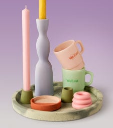 V&A East homeware A new exciting product range for your home including exclusive illustrated mugs, contemporary ceramic candlesticks and handmade concrete trays.