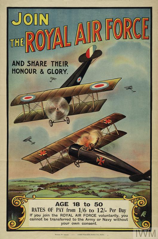 First World War recruitment poster for the Royal Air Force 