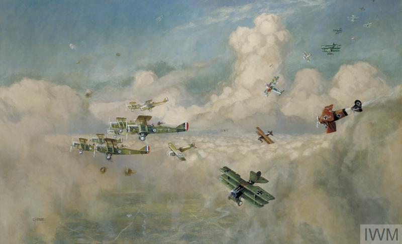 Closing Up: A Bombing Formation of British Biplanes (DH9a s) by Horace Davis