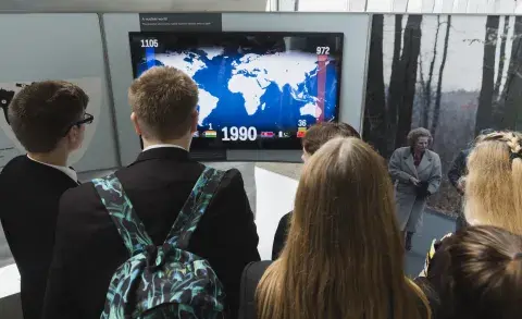 Pupils taking part in Activity Trail at IWM Duxford