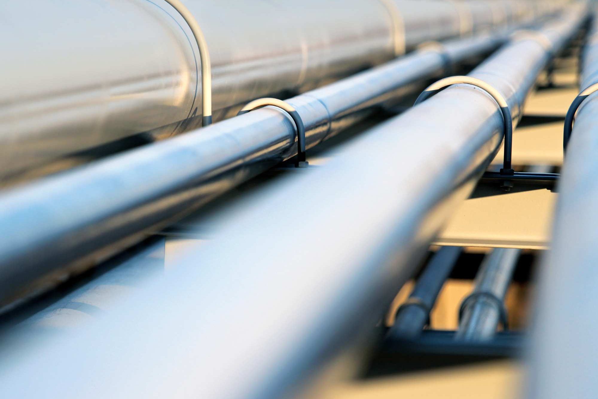 Metal Pipes Close Up