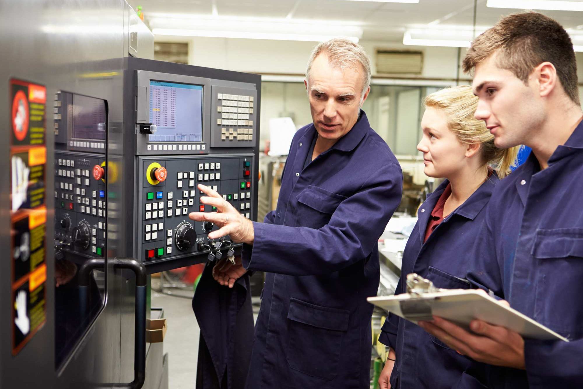 Learners Looking At Controls Panel