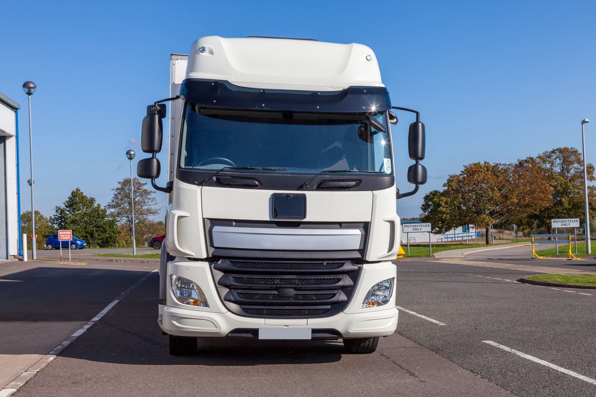 The front of a lorry