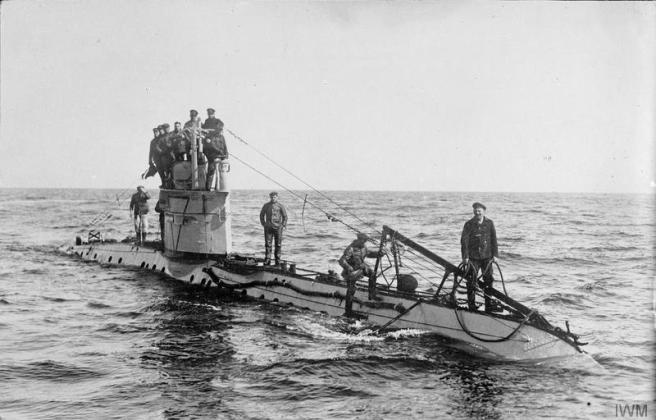 Crew of a German UC-1 class submarine. Geiser Theodore (Mons) Collection. © IWM Q 20220